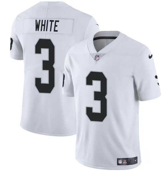 Men & Women & Youth Las Vegas Raiders #3 Zamir White White 2024 Vapor Football Stitched Jersey